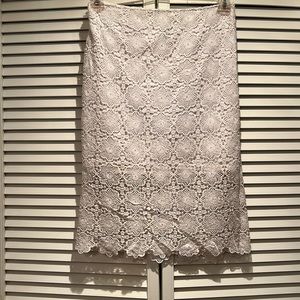 Lacey pencil skirt - lace overlay longer than skirt material